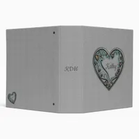 Antique Heart 3 Ring Binder