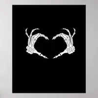 Skeleton Heart Hands Classic Poster