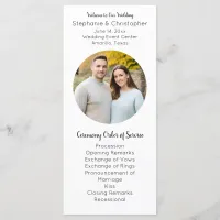 Round Photo Flat Wedding Program