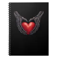 Skeleton Hand Heart Notebook