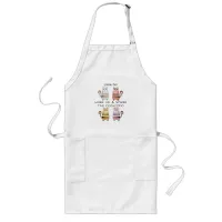 cute cats for cat lovers and coffee lovers mug long apron