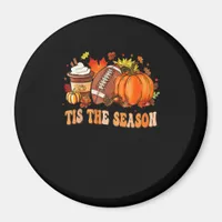 Pumpkin Spice Football Tis The Season Magnet