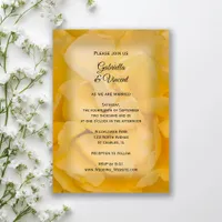 Yellow Rose Floral Wedding Invitation