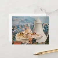 Surreal Ice Cream Town Collage Postcard