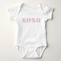 Pink Hugs and Kisses Baby Valentine Bodysuit