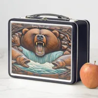 Mighty Bear Clashing with River’s Fury Metal Lunch Box