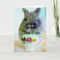 Teacup Bunny Card