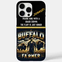 Buffalo Farmer With Herd at Dusk iPhone 16 Pro Max Case