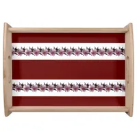 Serving Tray - Plum Blossoms on White Stripes