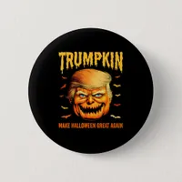 Funny Usa Pumpkin Trumpkin Make Halloween Great Ag Button