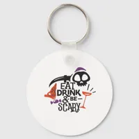 Eat Drink And Be Scary Vintage Graphic Keychain