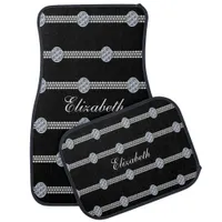 Chic Luxury Diamond Pearl | Rhinestone Car Floor Mat