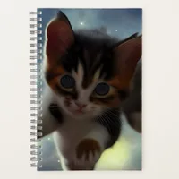 Adorable Kitten in Space Notebook