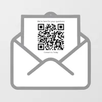 Customer Engagement Minimalist Envelope QR Code Window Cling