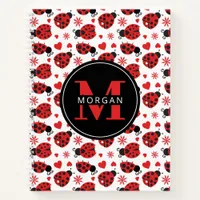 Cute Ladybugs Monogram Notebook