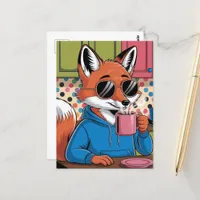 Red Fox in the Kitchen Postcard