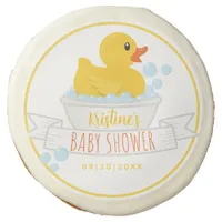 Rubber Duck Bubble Bath Baby Shower Sugar Cookie