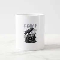Funny F-Caw-F Crow Funny Halloween Retro Classic Giant Coffee Mug