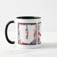 Elegant Abstract Watercolor "USA" Flag Mug