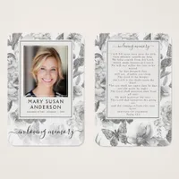 Custom Funeral Prayer Card Photo