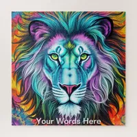 Rainbow Garden Neon Psychedelic Wildlife Nature  Jigsaw Puzzle