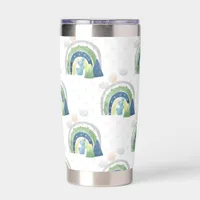 Watercolor Rainbow Pattern Insulated Tumbler