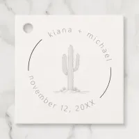 Desert Vibes Wedding Cactus Motif ID1019 Favor Tags