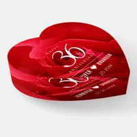 Elegant 36th Rose Wedding Anniversary Celebration Paperweight