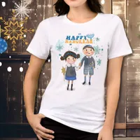 Funny Cute Jewish Couple Happy Hanukkah  Tri-Blend Shirt