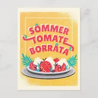 Sommer Tomate Borratta Postcard