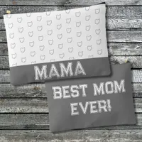 Ohio Mom Mother's Day Gray and White Accessory Pouch