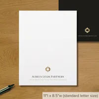 Simple Luxury Gold Logo Letterhead