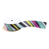 Multicolor Striped Pattern Modern Elegant Occasion Satin Ribbon