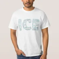 Word Ice Funny Winter Costume Cold Ice Cubes T-Shirt