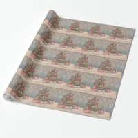 Vintage Bright Happy Christmas Wrapping Paper