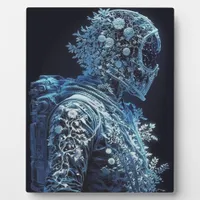 Frozen Floral Astronaut Plaque