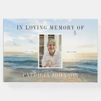 Ocean Photo Funeral Guest Book