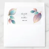 Ethereal Beauty Soft Tone Whimsical Pastel Leaves Envelope Liner