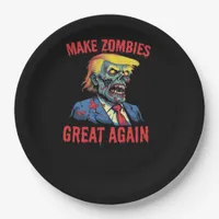 Make Zombies Great Again - Halloween Zombie Classi Paper Plates