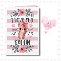 Funny Kawaii Bacon Birthday Anniversary Valentine  Card