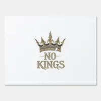 No Kings In America Vintage Graphic Sign