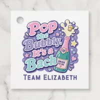 Pop the Bubbly It's a Bach Y2K Bachelorette Favor Tags