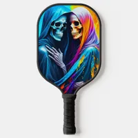 Skeletons Wrapped in a Rainbow Personalized Pickleball Paddle