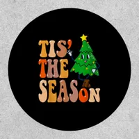 Groovy Tis The Season Christmas Pine Tree Patch