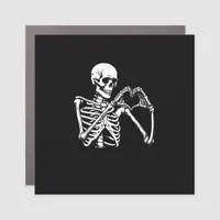 Skeleton Heart Hands Sign Halloween Costume Retro 