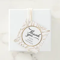 Tropical Leaves Botanical Wedding Favor Tag