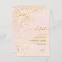 Fine Lines Gold Abstract Details Blush ID867 Enclosure Card