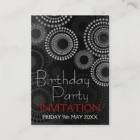 Funk House Music Party Mini Invitation Card