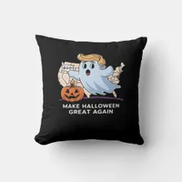 Trumpkin Funny Halloween Boo - Make Halloween Grea Throw Pillow