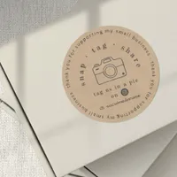 Rustic Kraft Snap Tag Share Thank You Business